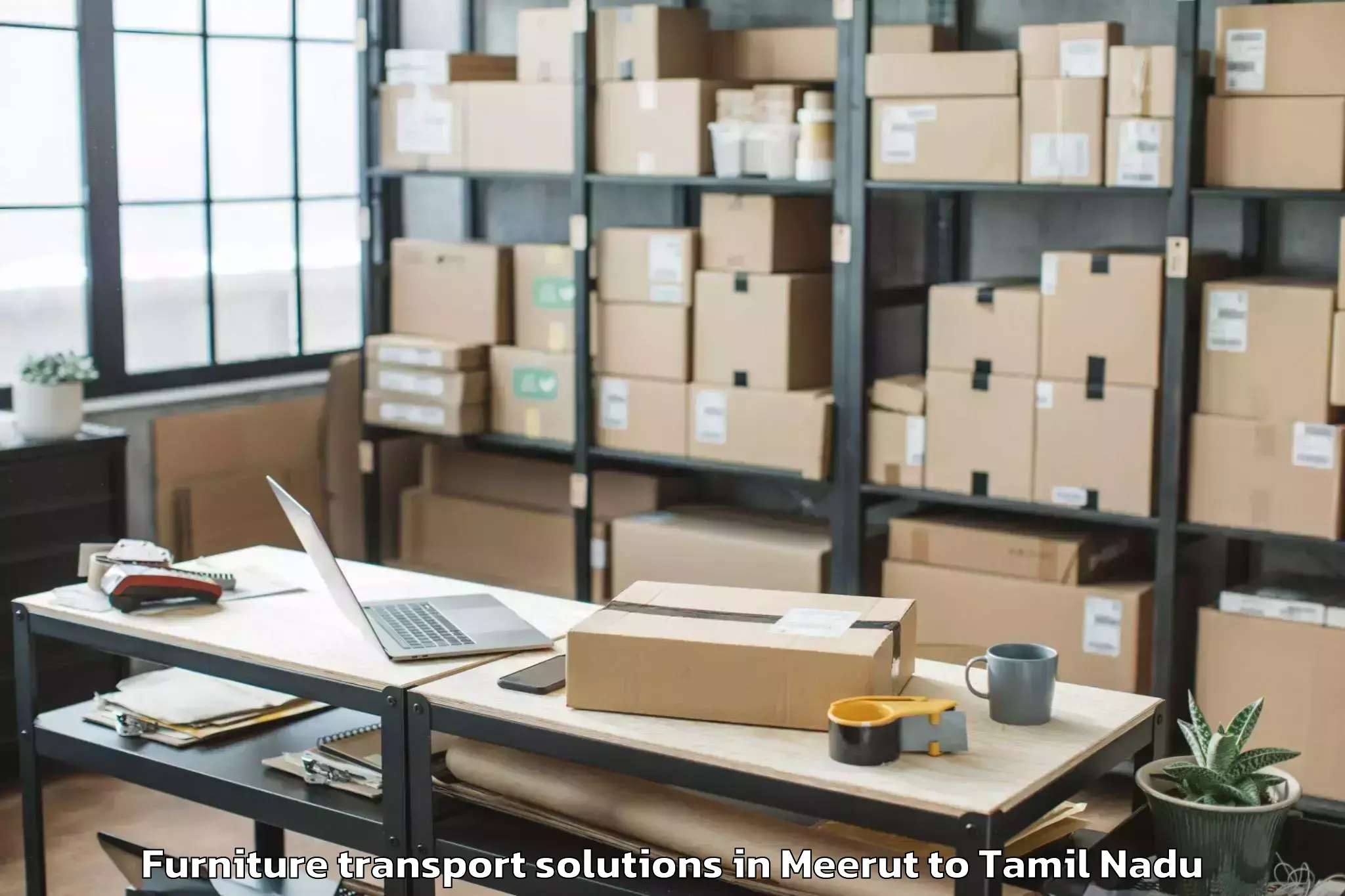 Efficient Meerut to Kattupputtur Furniture Transport Solutions